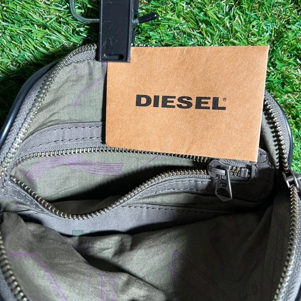Diesel Henry Body‎ Bag Olive Green Logo Crossbody Messenger 00X831PR422 T7431